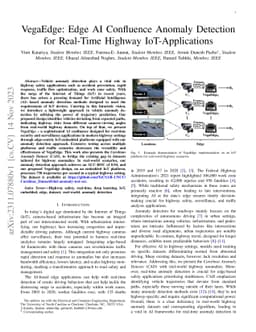VegaEdge: Edge AI Confluence Anomaly Detection for Real-Time Highway
  IoT-Applications