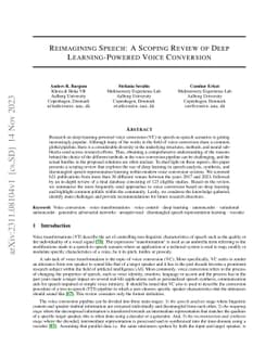 Reimagining Speech: A Scoping Review of Deep Learning-Powered Voice
  Conversion