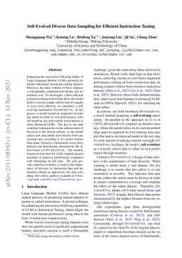 Self-Evolved Diverse Data Sampling for Efficient Instruction Tuning