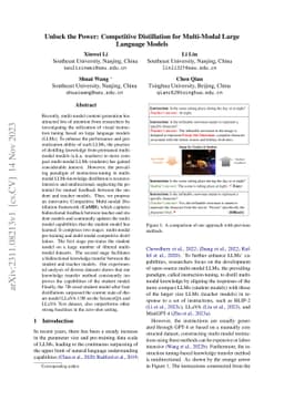 Unlock the Power: Competitive Distillation for Multi-Modal Large
  Language Models