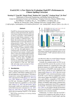 Eval-GCSC: A New Metric for Evaluating ChatGPT's Performance in Chinese
  Spelling Correction