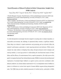 Neural Dynamics of Delayed Feedback in Robot Teleoperation: Insights
  from fNIRS Analysis