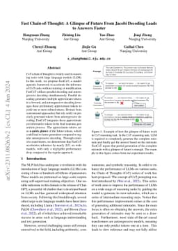 Fast Chain-of-Thought: A Glance of Future from Parallel Decoding Leads
  to Answers Faster