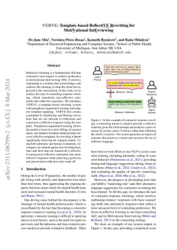 VERVE: Template-based ReflectiVE Rewriting for MotiVational IntErviewing