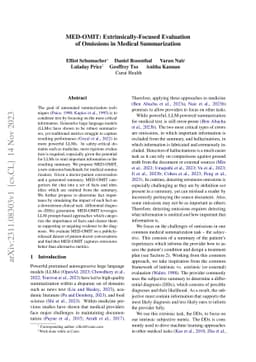 Extrinsically-Focused Evaluation of Omissions in Medical Summarization