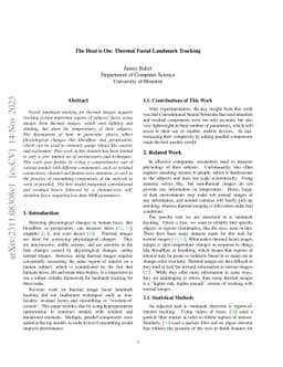 The Heat is On: Thermal Facial Landmark Tracking