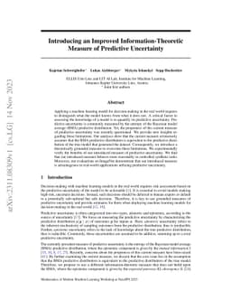 Introducing an Improved Information-Theoretic Measure of Predictive
  Uncertainty