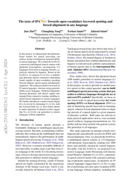 The taste of IPA: Towards open-vocabulary keyword spotting and forced
  alignment in any language