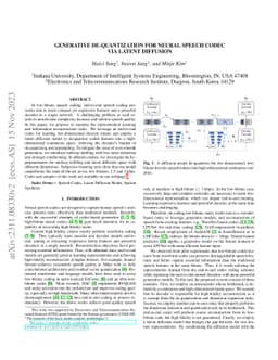 Generative De-Quantization for Neural Speech Codec via Latent Diffusion