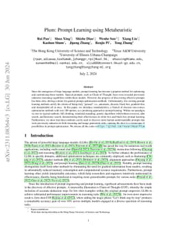 Plum: Prompt Learning using Metaheuristic