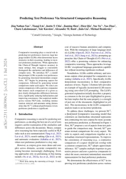 Predicting Text Preference Via Structured Comparative Reasoning