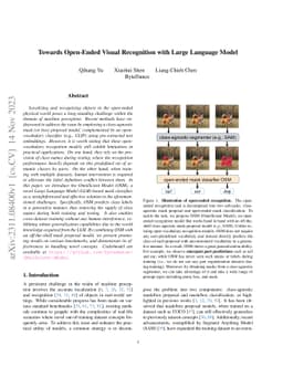 Towards Open-Ended Visual Recognition with Large Language Model