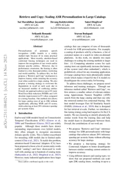 Retrieve and Copy: Scaling ASR Personalization to Large Catalogs