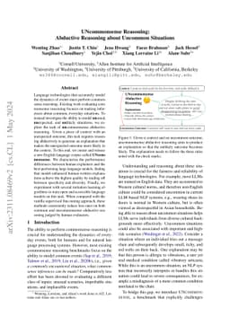 UNcommonsense Reasoning: Abductive Reasoning about Uncommon Situations