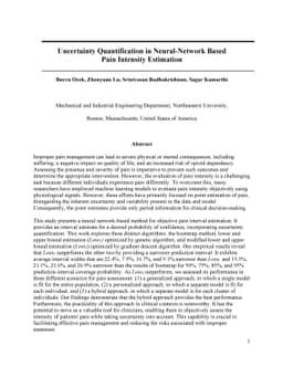 Uncertainty Quantification in Neural-Network Based Pain Intensity
  Estimation