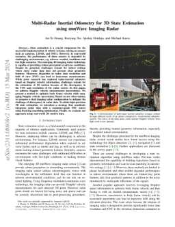 Multi-Radar Inertial Odometry for 3D State Estimation using mmWave
  Imaging Radar