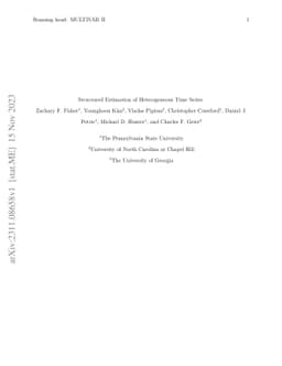 Structured Estimation of Heterogeneous Time Series