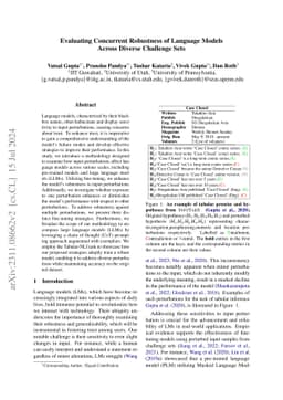 Evaluating Concurrent Robustness of Language Models Across Diverse Challenge Sets
