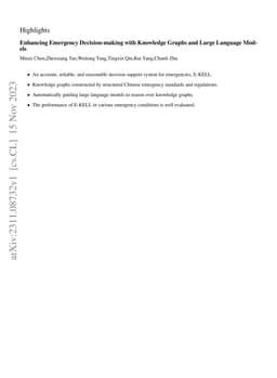 Enhancing Emergency Decision-making with Knowledge Graphs and Large
  Language Models