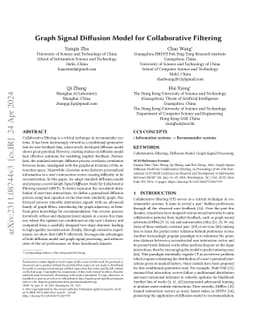 Graph Signal Diffusion Model for Collaborative Filtering