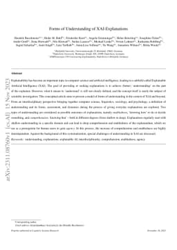 Forms of Understanding of XAI-Explanations