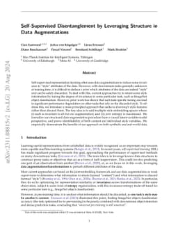 Self-Supervised Disentanglement by Leveraging Structure in Data
  Augmentations