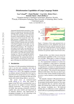 Disinformation Capabilities of Large Language Models