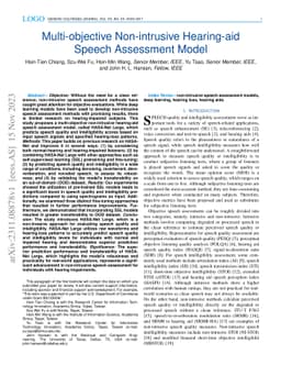 Multi-objective Non-intrusive Hearing-aid Speech Assessment Model