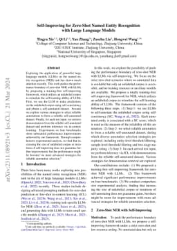 Self-Improving for Zero-Shot Named Entity Recognition with Large
  Language Models