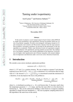 Taming under isoperimetry