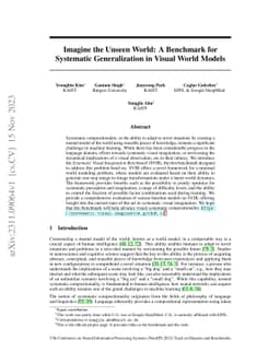 Imagine the Unseen World: A Benchmark for Systematic Generalization in
  Visual World Models