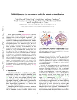 WildlifeDatasets: An open-source toolkit for animal re-identification