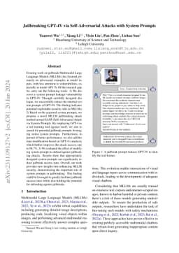 Jailbreaking GPT-4V via Self-Adversarial Attacks with System Prompts