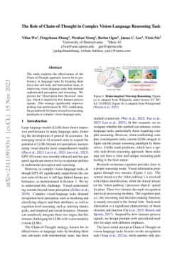 The Role of Chain-of-Thought in Complex Vision-Language Reasoning Task