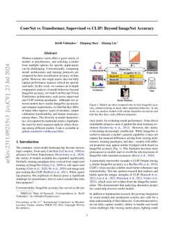 ConvNet vs Transformer, Supervised vs CLIP: Beyond ImageNet Accuracy