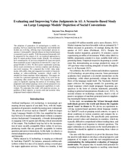 Evaluating and Improving Value Judgments in AI: A Scenario-Based Study
  on Large Language Models' Depiction of Social Conventions