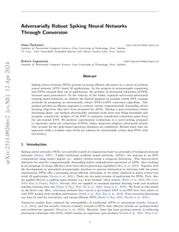 Adversarially Robust Spiking Neural Networks Through Conversion