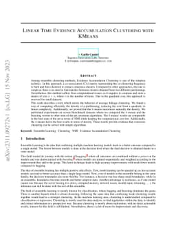 Linear time Evidence Accumulation Clustering with KMeans