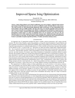 Improved Sparse Ising Optimization