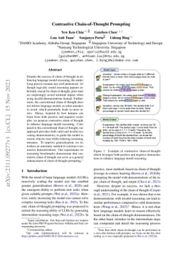 Contrastive Chain-of-Thought Prompting