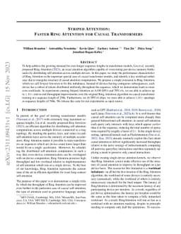 Striped Attention: Faster Ring Attention for Causal Transformers