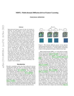 MDFL: Multi-domain Diffusion-driven Feature Learning