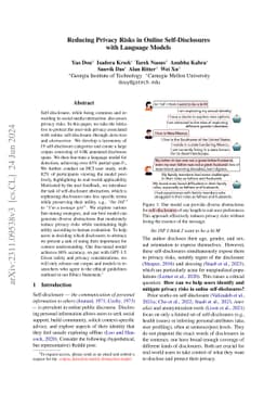Reducing Privacy Risks in Online Self-Disclosures with Language Models