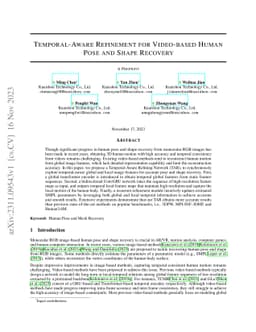 Temporal-Aware Refinement for Video-based Human Pose and Shape Recovery