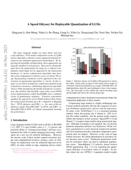 A Speed Odyssey for Deployable Quantization of LLMs
