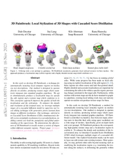 3D Paintbrush: Local Stylization of 3D Shapes with Cascaded Score
  Distillation