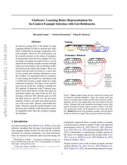 GistScore: Learning Better Representations for In-Context Example
  Selection with Gist Bottlenecks