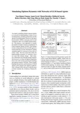 Simulating Opinion Dynamics with Networks of LLM-based Agents
