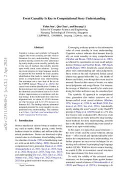 Event Causality Is Key to Computational Story Understanding