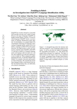 Fumbling in Babel: An Investigation into ChatGPT's Language
  Identification Ability